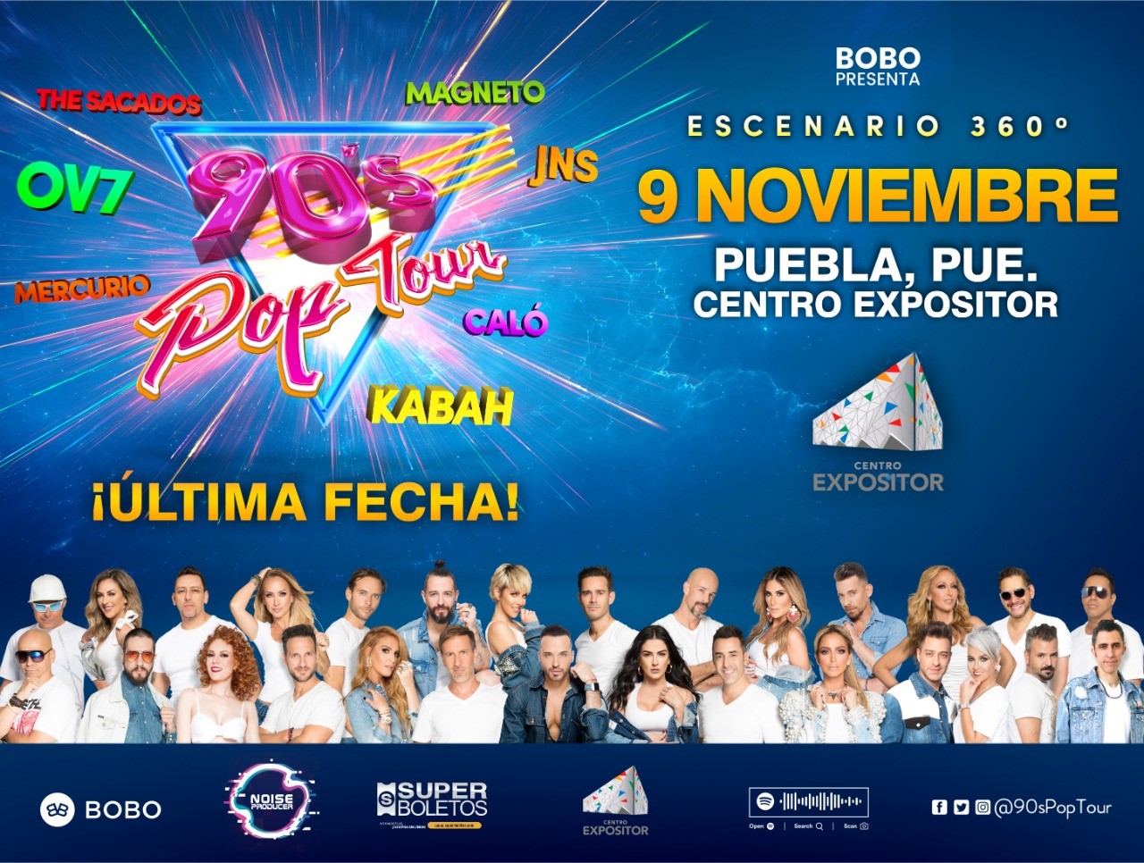 CONFIRMAN EL 90’S POP TOUR EN PUEBLA El evento se llevará a cabo en el